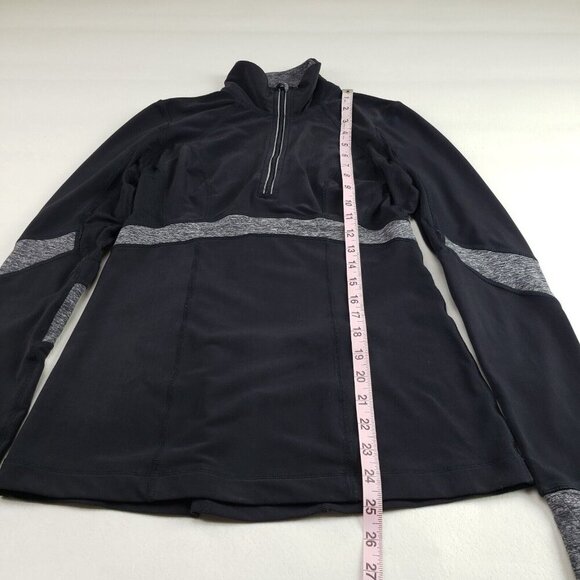 Lululemon Run Distance Pullover Womens 6 Black Long Sleeve Reflective Active Top - Picture 13 of 13